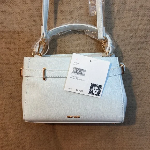 Anne Klein Elegant Belted Handbag - Mint - Picture 2 of 11